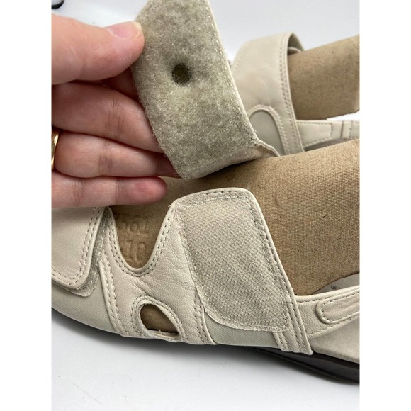 Soft Walk Sandals Womens Sz 9.5 W Adjustable Slingback‎ Ivory S1402-115 - Picture 6 of 14